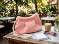 Cartera Hobo Chenille Rosa